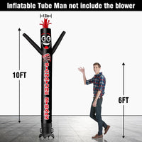 6 10 15 20FT Tall Signature Steaks Waving Inflatable Tube Man(Blower Not Included)