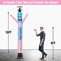 6 10 15 20FT Tall Cotton Candy Waving Inflatable Tube Man(Blower Not Included)