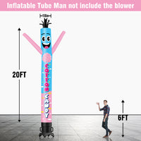 6 10 15 20FT Tall Cotton Candy Waving Inflatable Tube Man(Blower Not Included)