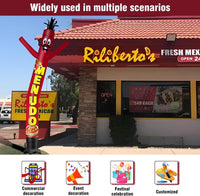 6 10 15 20FT Tall Menudo Waving Inflatable Tube Man(Blower Not Included)