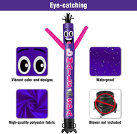6 10 15 20FT Tall Nails & Spa Waving Inflatable Tube Man(Blower Not Included)