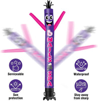 6 10 15 20FT Tall Nails & Spa Waving Inflatable Tube Man(Blower Not Included)