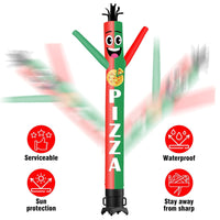 6 10 15 20FT Tall Pizza 01 Waving Inflatable Tube Man(Blower Not Included)