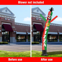 6 10 15 20FT Tall Pizza 01 Waving Inflatable Tube Man(Blower Not Included)