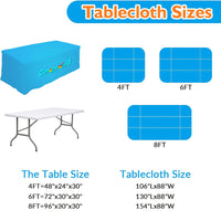 Custom Table Cover Back with Slit(4FT (106"W x 88"H),6FT (130"W x 88"H),8FT (154"W x 88"H))