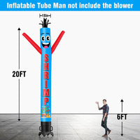 6 10 15 20FT Tall Shrimp Waving Inflatable Tube Man(Blower Not Included)
