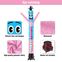 6 10 15 20FT Tall Cotton Candy Waving Inflatable Tube Man(Blower Not Included)