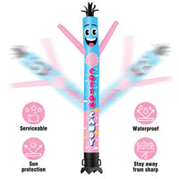 6 10 15 20FT Tall Cotton Candy Waving Inflatable Tube Man(Blower Not Included)