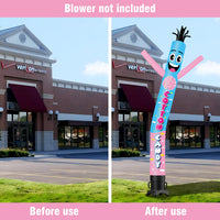 6 10 15 20FT Tall Cotton Candy Waving Inflatable Tube Man(Blower Not Included)