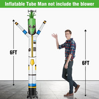 6 10 15 20FT Tall Alien Waving Inflatable Tube Man(Blower Not Included)