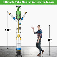 6 10 15 20FT Tall Alien Waving Inflatable Tube Man(Blower Not Included)