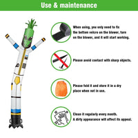 6 10 15 20FT Tall Alien Waving Inflatable Tube Man(Blower Not Included)