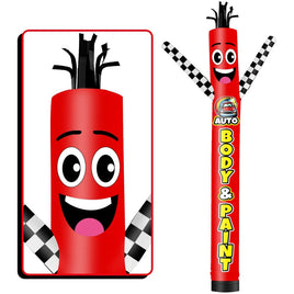 6 10 15 20FT Tall Auto Body & Paint Waving Inflatable Tube Man(Blower Not Included)
