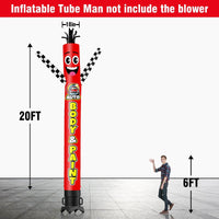 6 10 15 20FT Tall Auto Body & Paint Waving Inflatable Tube Man(Blower Not Included)