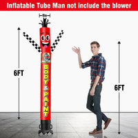 6 10 15 20FT Tall Auto Body & Paint Waving Inflatable Tube Man(Blower Not Included)