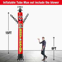 6 10 15 20FT Tall Auto Body & Paint Waving Inflatable Tube Man(Blower Not Included)
