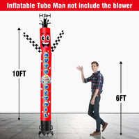 6 10 15 20FT Tall Auto Detail Waving Inflatable Tube Man(Blower Not Included)