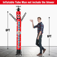 6 10 15 20FT Tall Auto Detail Waving Inflatable Tube Man(Blower Not Included)
