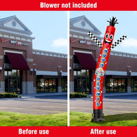 6 10 15 20FT Tall Auto Detail Waving Inflatable Tube Man(Blower Not Included)