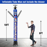 6 10 15 20FT Tall Auto Electric Waving Inflatable Tube Man(Blower Not Included)