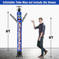6 10 15 20FT Tall Auto Electric Waving Inflatable Tube Man(Blower Not Included)