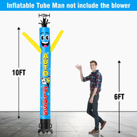 6 10 15 20FT Tall Auto Glass Waving Inflatable Tube Man(Blower Not Included)