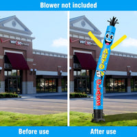 6 10 15 20FT Tall Auto Glass Waving Inflatable Tube Man(Blower Not Included)