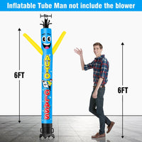 6 10 15 20FT Tall Auto Glass Waving Inflatable Tube Man(Blower Not Included)