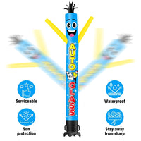 6 10 15 20FT Tall Auto Glass Waving Inflatable Tube Man(Blower Not Included)