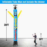 6 10 15 20FT Tall Auto Glass Waving Inflatable Tube Man(Blower Not Included)