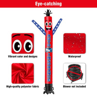 6 10 15 20FT Tall Auto Insurance Waving Inflatable Tube Man(Blower Not Included)
