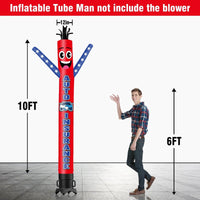 6 10 15 20FT Tall Auto Insurance Waving Inflatable Tube Man(Blower Not Included)
