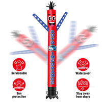 6 10 15 20FT Tall Auto Insurance Waving Inflatable Tube Man(Blower Not Included)