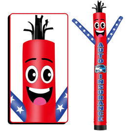 6 10 15 20FT Tall Auto Insurance Waving Inflatable Tube Man(Blower Not Included)
