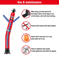 6 10 15 20FT Tall Auto Insurance Waving Inflatable Tube Man(Blower Not Included)
