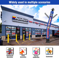 6 10 15 20FT Tall Auto Parts Waving Inflatable Tube Man(Blower Not Included)