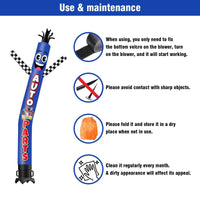 6 10 15 20FT Tall Auto Parts Waving Inflatable Tube Man(Blower Not Included)