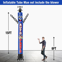 6 10 15 20FT Tall Auto Parts Waving Inflatable Tube Man(Blower Not Included)
