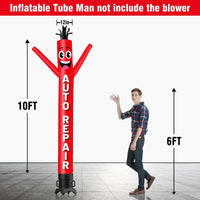 6 10 15 20FT Tall Auto Repair Waving Inflatable Tube Man(Blower Not Included)