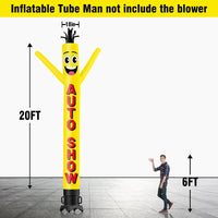 6 10 15 20FT Tall Auto Show Waving Inflatable Tube Man(Blower Not Included)