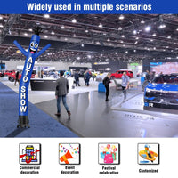 6 10 15 20FT Tall Auto Show Waving Inflatable Tube Man(Blower Not Included)
