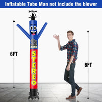 6 10 15 20FT Tall Auto Stereo Waving Inflatable Tube Man(Blower Not Included)