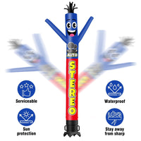 6 10 15 20FT Tall Auto Stereo Waving Inflatable Tube Man(Blower Not Included)