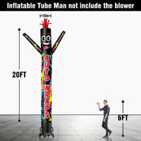 6 10 15 20FT Tall Auto Wraps Waving Inflatable Tube Man(Blower Not Included)
