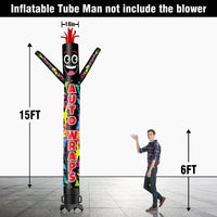6 10 15 20FT Tall Auto Wraps Waving Inflatable Tube Man(Blower Not Included)