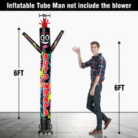 6 10 15 20FT Tall Auto Wraps Waving Inflatable Tube Man(Blower Not Included)