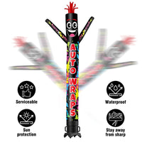 6 10 15 20FT Tall Auto Wraps Waving Inflatable Tube Man(Blower Not Included)