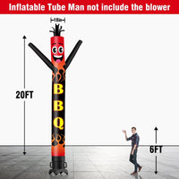 6 10 15 20FT Tall BBQ Waving Inflatable Tube Man(Blower Not Included)
