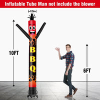6 10 15 20FT Tall BBQ Waving Inflatable Tube Man(Blower Not Included)