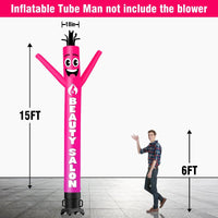6 10 15 20FT Tall Beauty Salon Waving Inflatable Tube Man(Blower Not Included)
